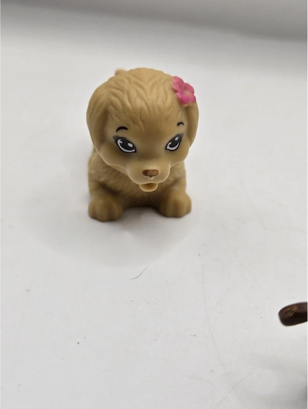 Barbie Pet Lot Vintage 1996 Brown Cat Pink Bow Flocked Puppy Swim N Dive Dog